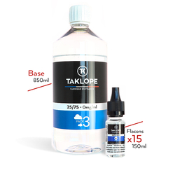 Pack Base Booster 1L 25/75 3mg - Taklope