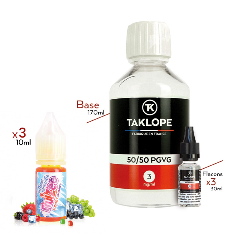 Pack DIY Bloody Summer 230ml 50/50 3mg- Fruizee Pack DIY Bloody Summer 230ml 50/50 3mg- Fruizee