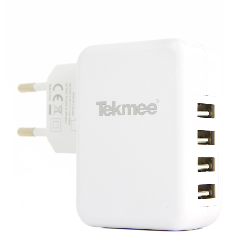 Adaptateur secteur 4xUSB 4.8A - Tekmee Adaptateur secteur 4xUSB 4.8A - Tekmee