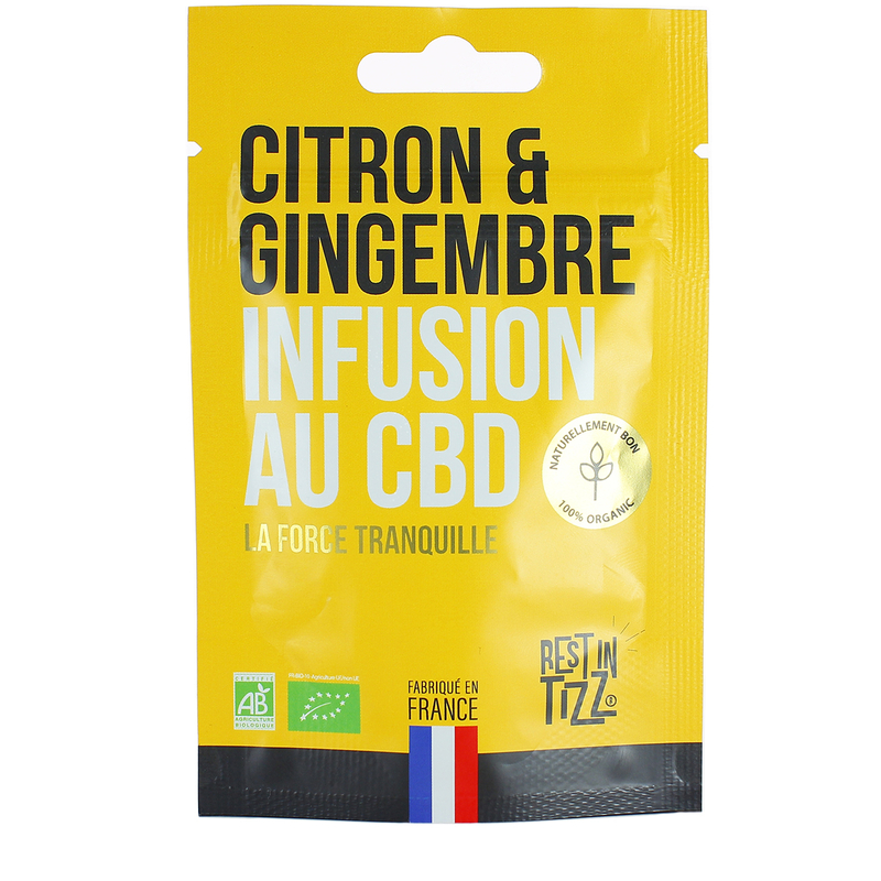 Citron Gingembre Infusion BIO au CBD - Rest in Tizz