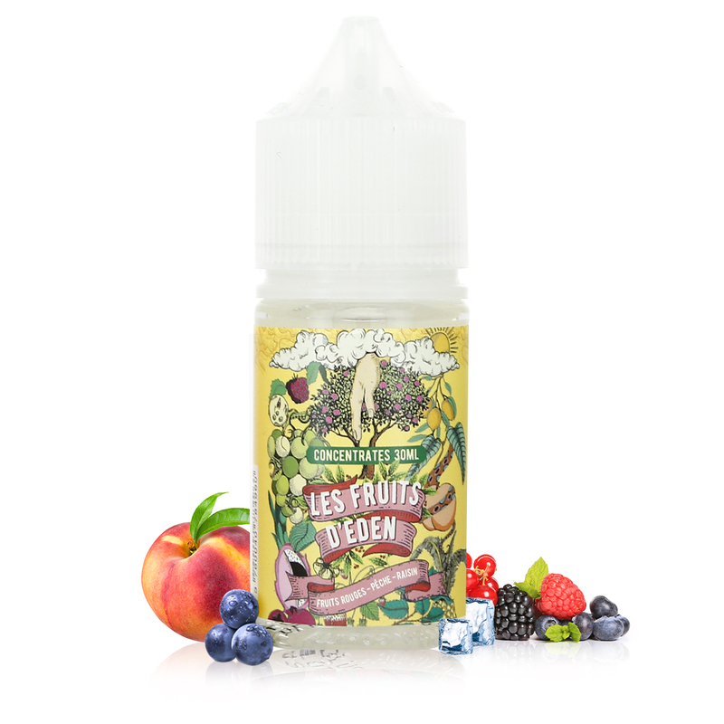 Concentré Fruits Rouges Pêche Raisin 30ml Les Fruits d'Eden - Le Coq qui Vape Concentré Fruits Rouges Pêche Raisin 30ml Les Fruits d'Eden - Le Coq qui Vape