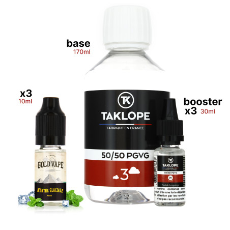 Pack DIY Menthe Glaciale 230ml - Gold Vape