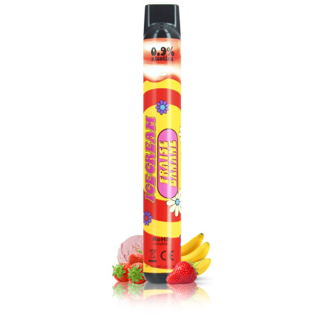 Wpuff Ice Cream Fraise Banane - Liquideo