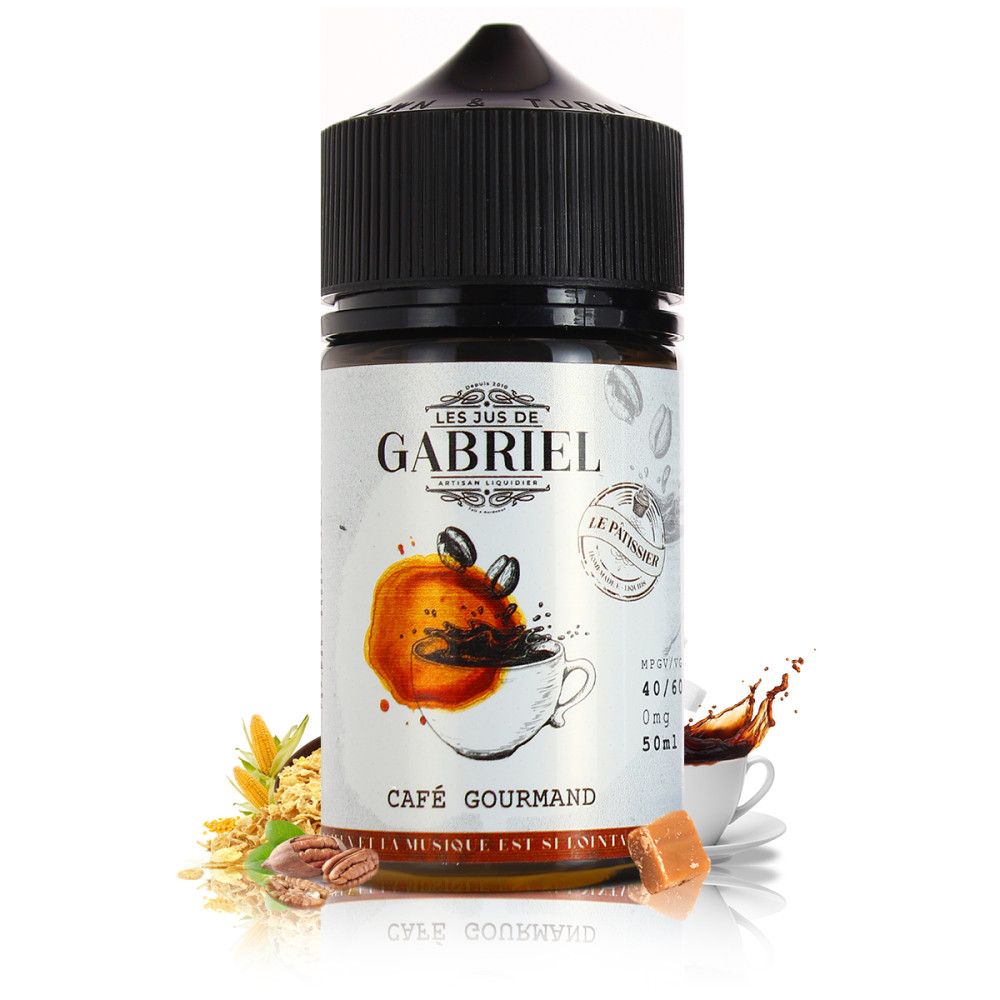 E-liquide Café Gourmand 50ml Jus de Gabriel - Laboratoire H2O E-liquide Café Gourmand 50ml Jus de Gabriel - Laboratoire H2O