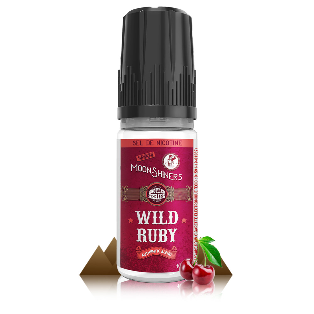 E-liquide Wild Ruby Authentic Blend Sel de Nicotine MoonShiners - Le French Liquide