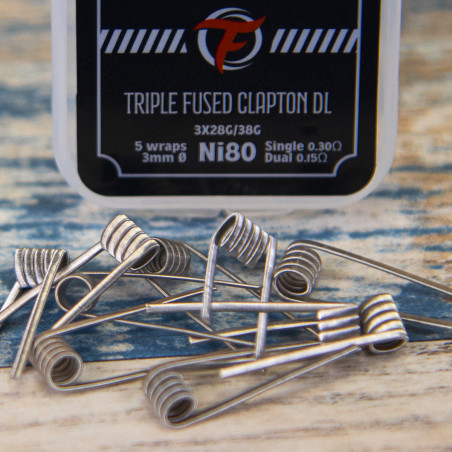 Triple Fused Clapton DL Ni80 0.30 Ohm - Fumytech